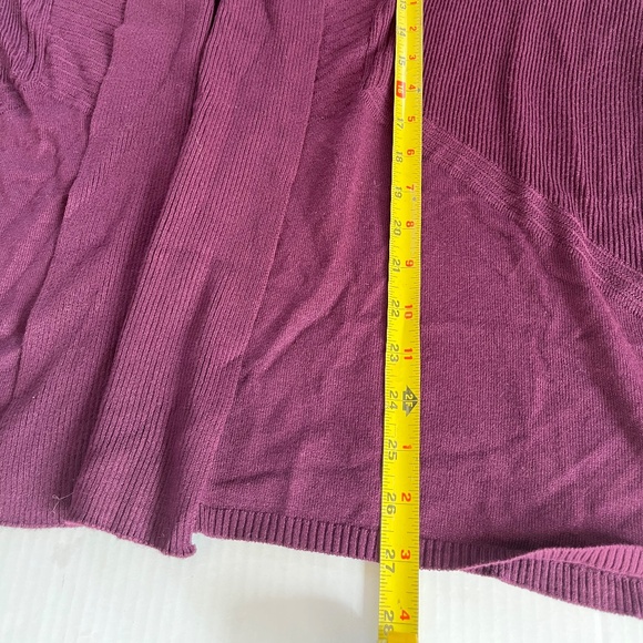 Retrology Sz 1XL Purple Stretch Open Cardigan Sweater Long Sleeves - Picture 6 of 7